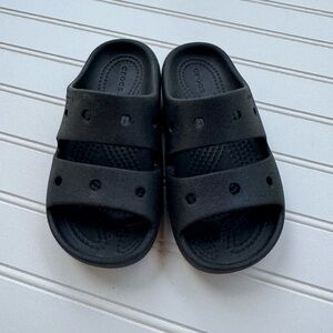 Crocs Black Slides Kids Size‎ C12